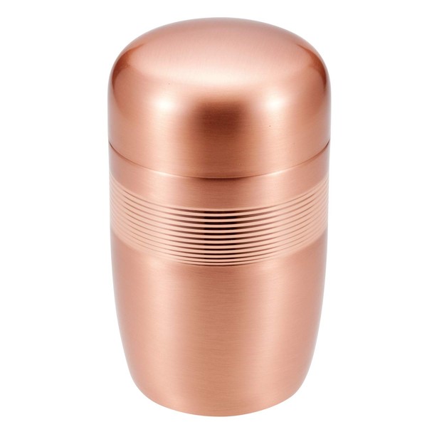 Shinkoukinzoku DM-702 Copper Tea Canister, Large (Capacity: 7.1 oz (200 g), Line Entry Type Copper Dream Can