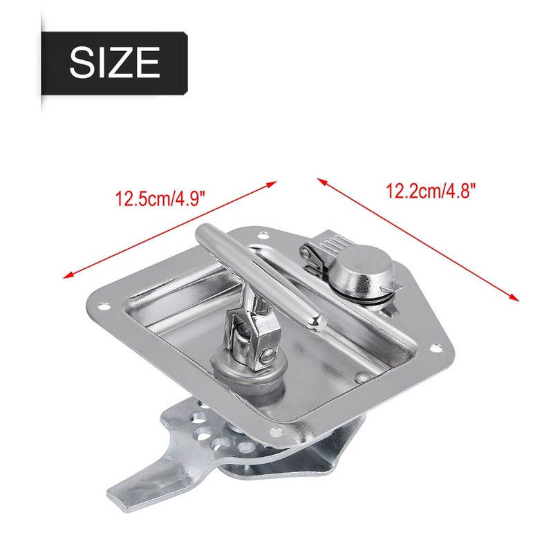 Stainless Steel Folding T Shape Handle Lock Tool Box Keys