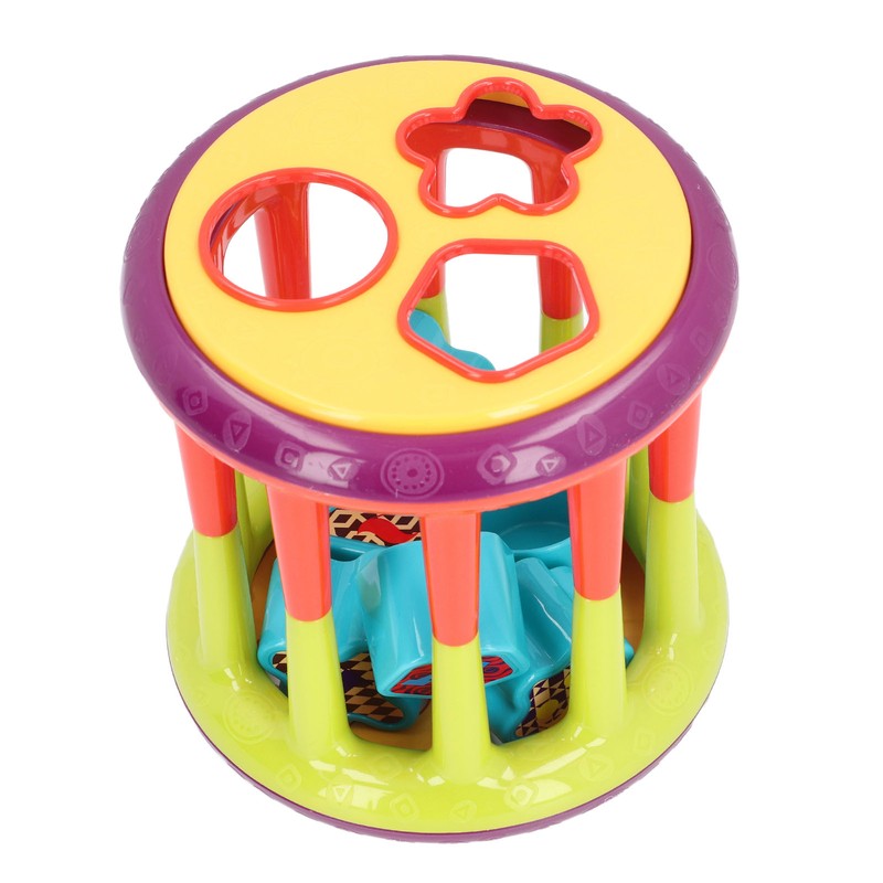 Kids Blocks Shape Sorting Toy Plastic Montessori Activity Cube Baby