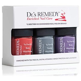 Dr.s Remedy Dr S Remedy Kit De 3 Esmalte De Uñas, Paquete De 3, Refuerzo De Uñas Todo Natural Enriquecido No Tóxico Y Orgánico - Trío Happy Healthy...