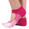 Pack of 2 Women's Cotton Colourful Non-Slip Yoga Socks with