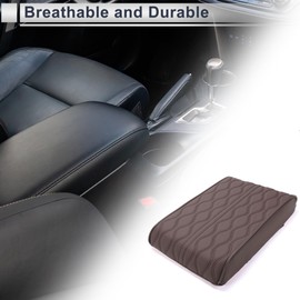 TUCKBOLD Universal Center Console Cover Car Armrest Cover Middle Console Cover Lid for Most Vehicle SUV Car Sedan 12.6"x8.66"x1.97" Dark Brown Napa Leather
