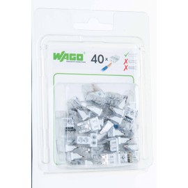 WAGO 2273-202/996-040 Compact Junction Box Terminal, Transparent (Pack of 40)