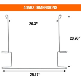 Buyers Products 405BZ Galvanized Anti-Sail Brackets for 24-Inch Wide Long Mud Flaps, 26.13 x 21 Inch, 2 Count, Hold Mudflaps Straight and Flat, Bolt or Weld On to Truck Or Trailer