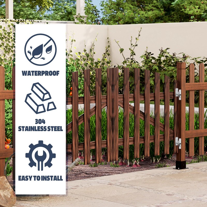 ZZBUY 4 pcs Heavy Duty Gate Hinges for Wooden Gate