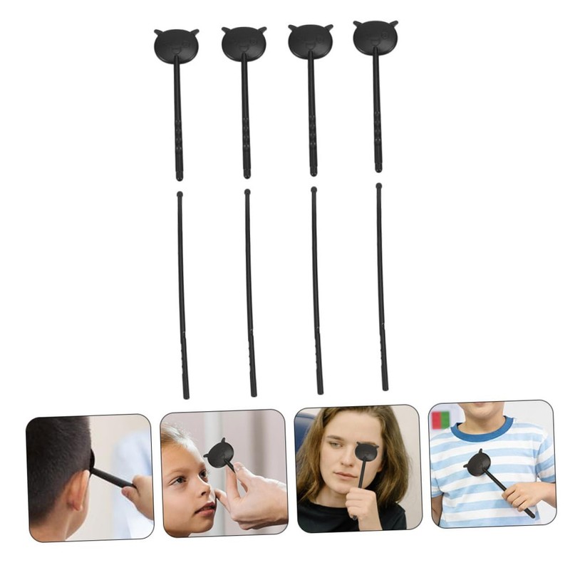 SAFIGLE 4 Sets Handheld Eye Occluder Vision Testing Tools Durable