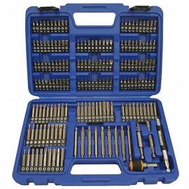 Screwdriver Bit Set, 1/4 Hex Dr, 175 Pc
