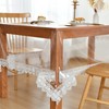 JIUZHEN Clear Vinyl Tablecloth Protector, Waterproof/Oil-Proof, Transparent Lace Trim Table