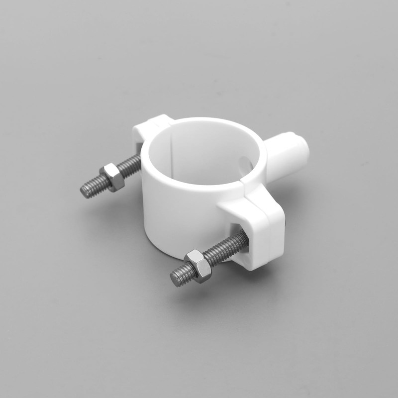 YINETTECH 2PCS White Drain Saddle Valve Clamp 1/4" Quick Connect