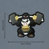 Patches for Backpacks, Barbell Fitness Panda PVC Patches Embroidered Tactical