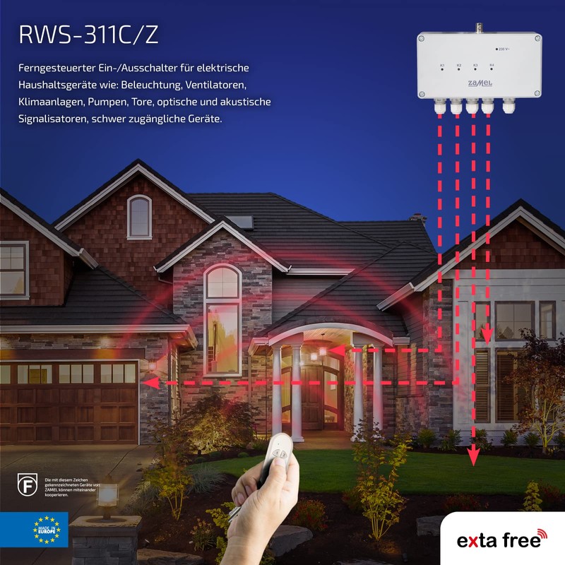 Extra Free 4-Channel rws Remote Power Switch, Set of 1,