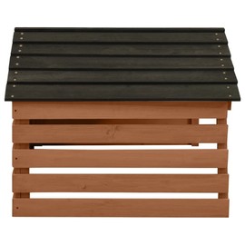 FAMIROSA Robotic Lawn Mower Garage Portable Storage Shed Outdoor Power Equipment Accessories Lawn Mower Shelter Lawn Mower Covers,Black and Brown, Firwood, 30.7"x29.1"x21.3"