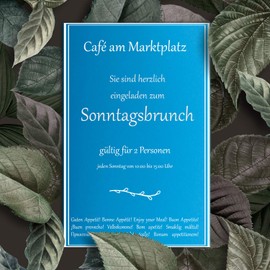 A4 paper sheet Plano sheet 160 g/m² FarbenFroh Gesamtparent 50 Blatt 52-Azurblau