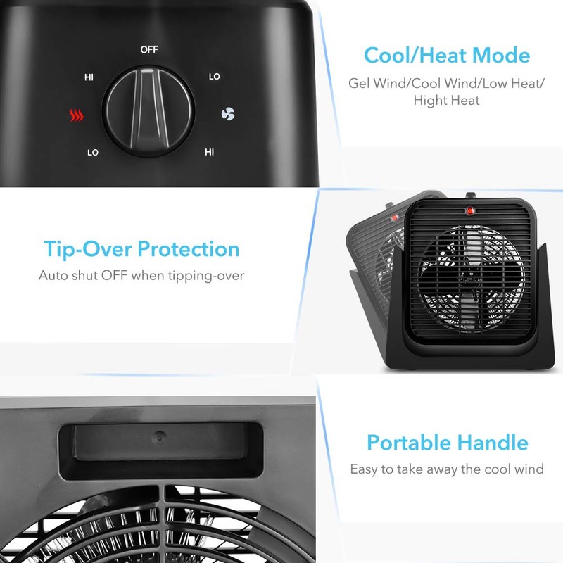 TRUSTECH 2 in 1 Fan and Heater Fan Combo, Portable