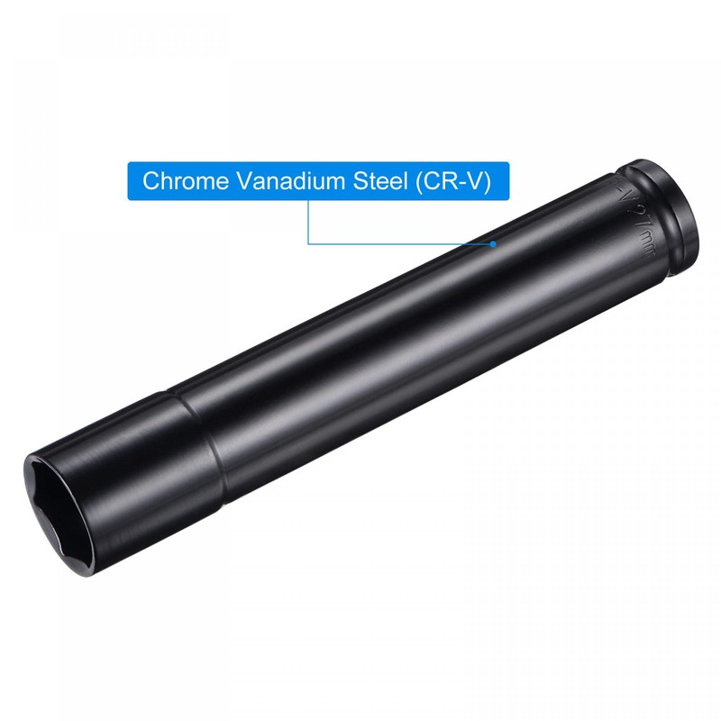 sourcing map 1/2" Drive by 27mm Deep Socket, Heat-Treated CR-V