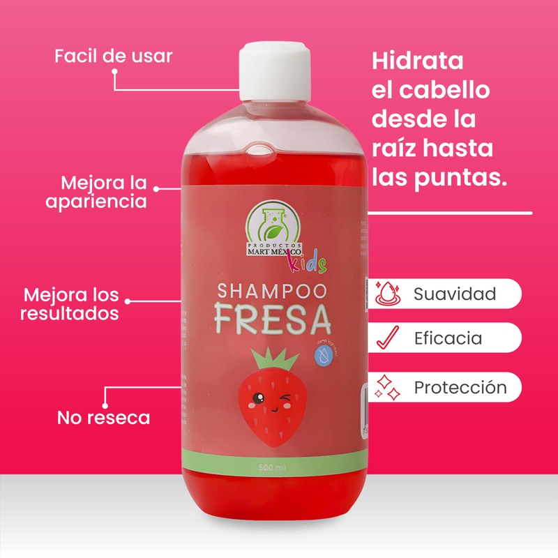 Shampoo De Fresa Kids Cero Lágrimas Productos Mart Mexico 500