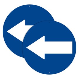 Pack of 2 Directional Arrow Signs (Green - Arrow, 30 x 30 cm)