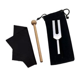 Tuning Fork 4096Hz Tuner Rubber Mallet Set of 3, Purifying, Storage Pouch Included, Tuner, Wooden Mallet Set, For Relaxation, Meditation, Healing, Stress Relief, Purification