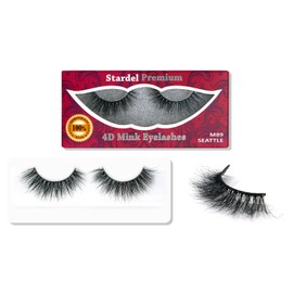 Stardel 4D Premium Mink Lashes | More than 3D Fluffy Volume False Eyelashes | Dramatic Volume and Comfortable | Reusable | 100% Handmade