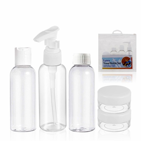 Travel Bottles For Toiletries Clear Travel Bottles With Zip Pouch
