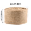 ZOENHOU 4 Inch 54 Yard Natural Fabric Burlap Ribbon, Natural