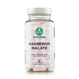Direct Vitality Magnesium Malate | 700 mg per Capsule | UK Made | 2 Months Supply | No Nasty Fillers | Vegan