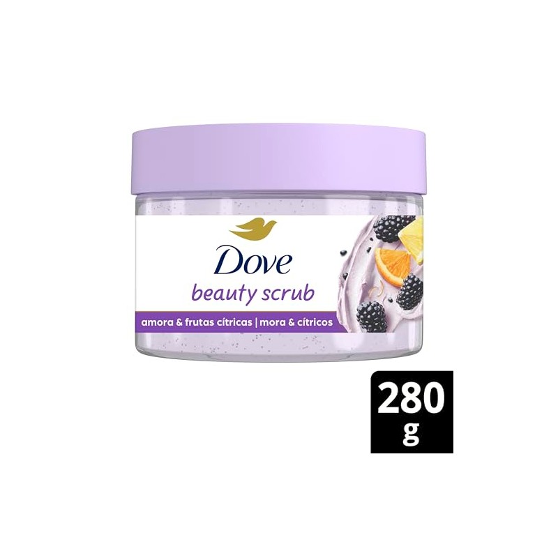 DOVE Beauty Scrub Jabón Exfoliante Corporal Mora y Cítricos, 280