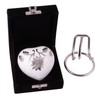 White Heart Shaped Small Cremation Ashes Urn with Box and