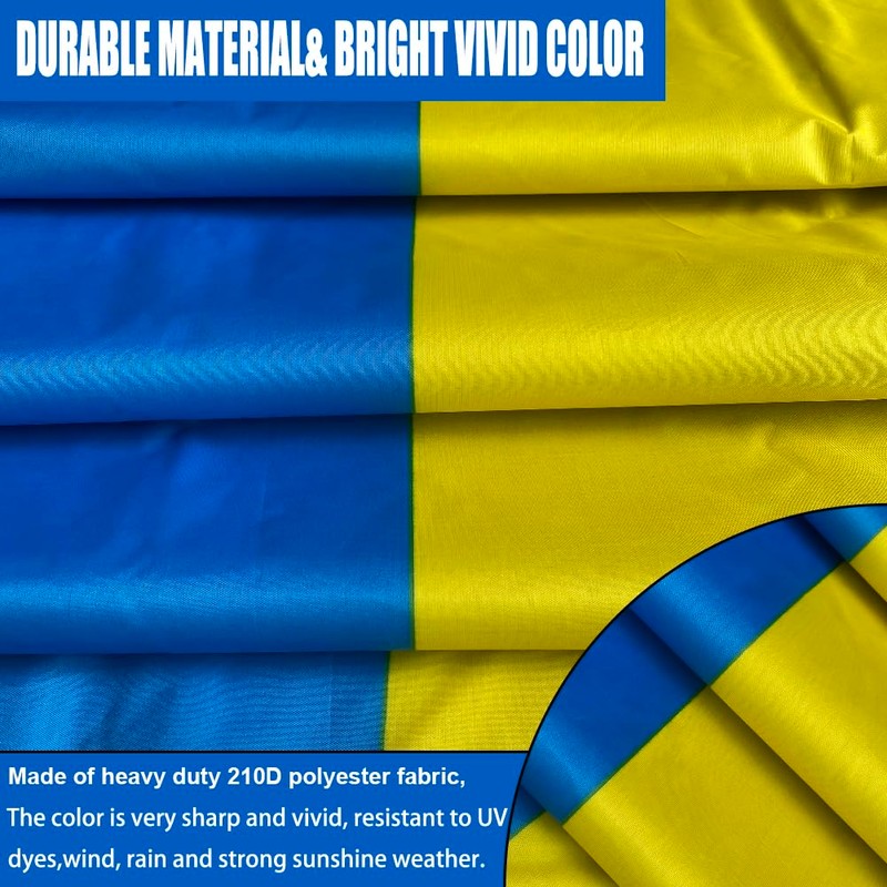 Double Sided Ukraine Trident Flag 3x5 ft Outdoor- Ukrainian National