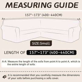 Arfntevss Velvet Sectional Couch Covers L Shape Stretch Sofa Cover Corner Sectional Slipcover Set Magic Thick U Shaped Sofa Covers Living Room Soft Furniture Protector (Light Brown, Small)