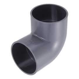 PATIKIL 5" OD Elbow 90 Degree Duct Connector, PVC Plastic Dryer Hose Connector Pipe Fitting Adapter Coupling for Vent Hose or Straight Pipe Systems DIY Home Factory Industrial, White