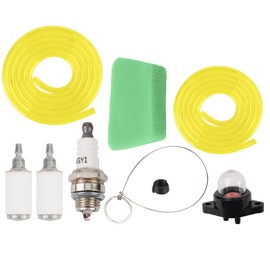 Carbhub 188-513 Primer Bulb Pump with Oil Can Hook with Air Filter with Fuel Filter with Fuel Line Hose Tube with Spark Plug for Poulan Craftman Chainsaw