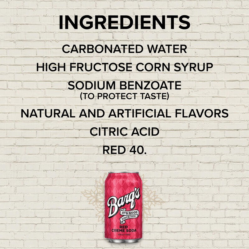 Barq's Red Creme Soda Soft Drink, 12 Fl Oz, 36