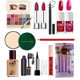 G4U 17-Piece Glow Up Makeup Kit With Eyeshadow Lipstick Eyeliner Compact Foundation Every Essential All-in-One Beauty Set 39 46
