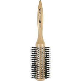 HERCULES SÄGEMANN - 9228 Round Brush | Nourishing Natural Hair Brush | Wild Boar Bristle Brush with Polyamide Pins | Allows easy blow-drying and styling of voluminous hairstyles | Light Wood