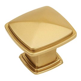 Cosmas® 4391GC Gold Champagne Modern Cabinet Hardware Knob - 1-1/4" Inch Square