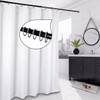 Qulable 24 pcs Shower Curtain Rings Plastic Shower Curtain Hooks