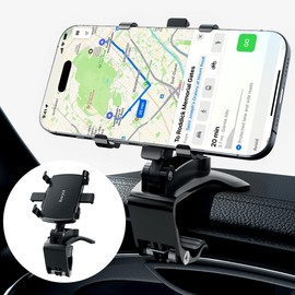 Bawyot Car Phone Holder Dashboard Phone Mount 360 Degree Rotation Multifunctional Clip Design Car Universal Phone Mount Compatible with 4-7 inch cellphones