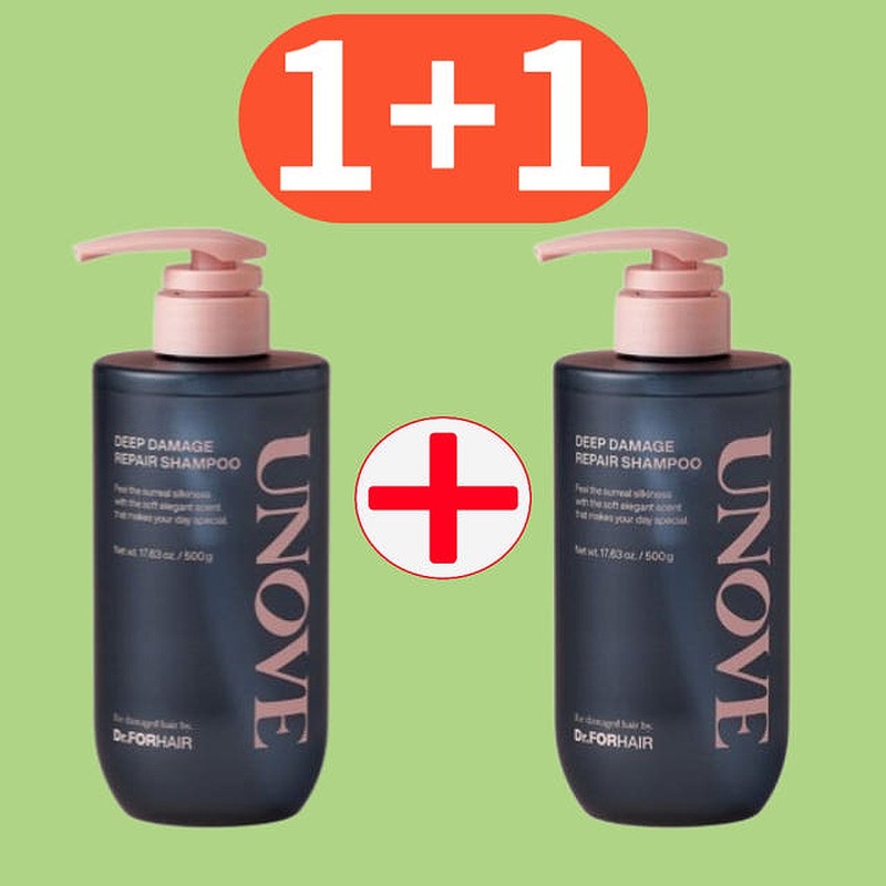 여우케어 Unove Deep Damage Repair Shampoo 1+1 Double Set 500ml+500ml
