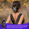 4Pcs Useful Magic Beads Hair Comb Fashionable Double Side Combs