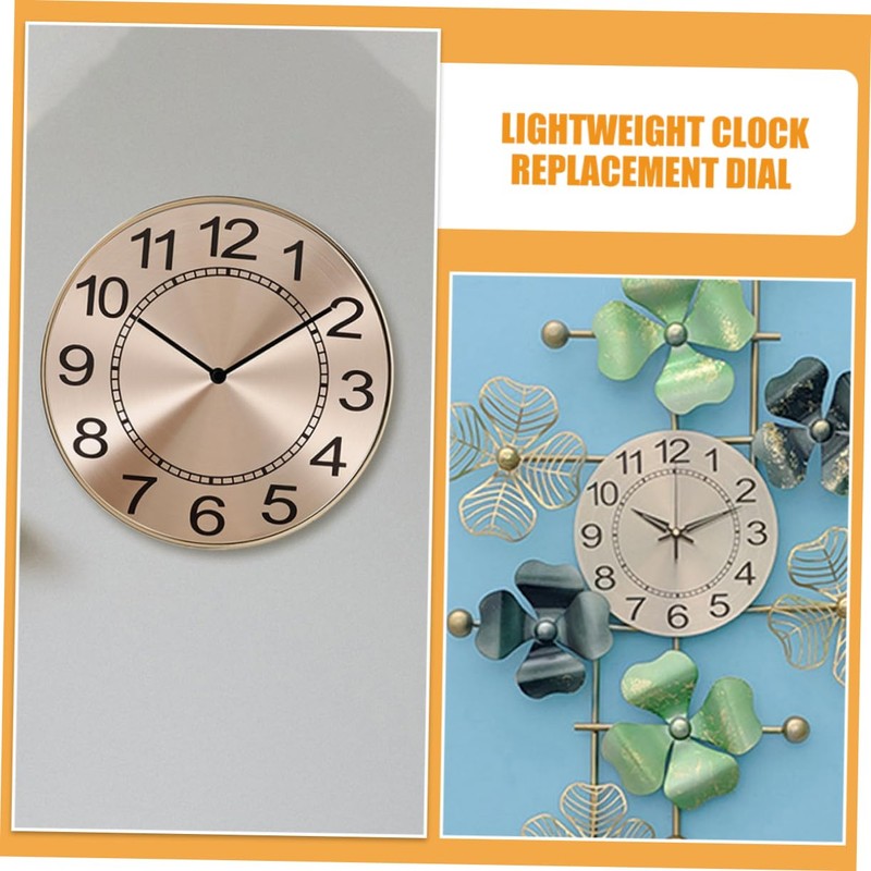 iplusmile Aluminum Clock Dial Replacement for DIY Projects Rose Gold