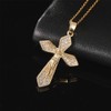 Women's Cross Necklace, Women's Gold Cross Chain, Women's AAA Zirconia