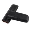 Cigar Case 2 Finger Moisturizing Faux Leather Portable Cigar Box