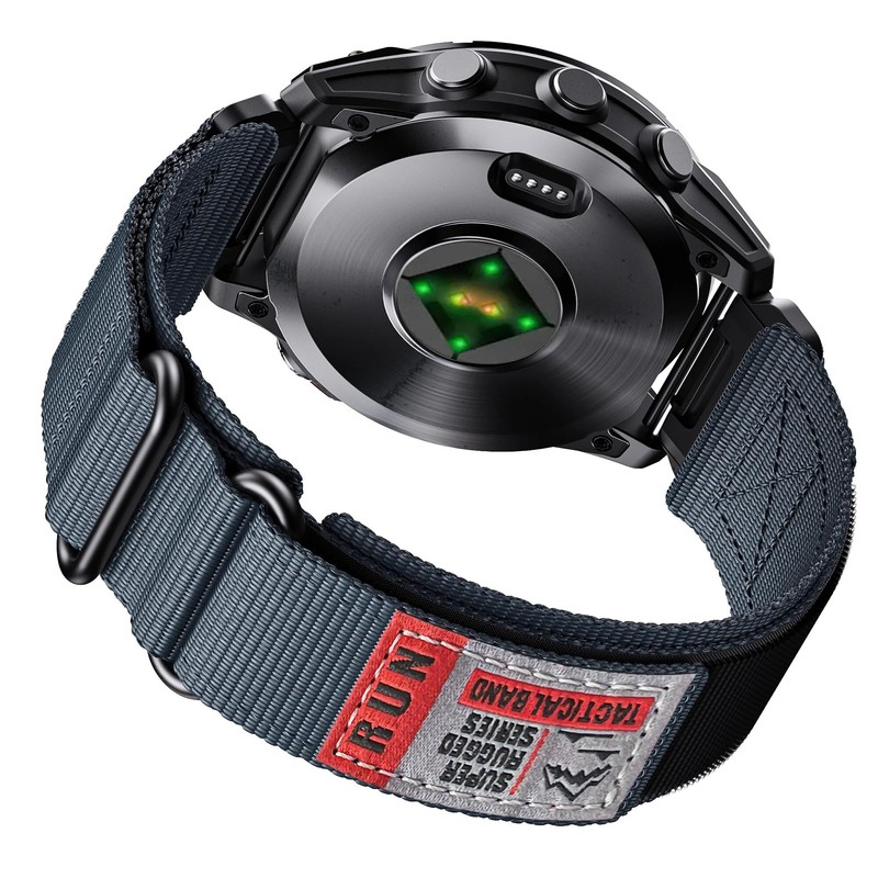 22mm Quickfit Watch Band for Garmin, Double Buckle Band Compatible