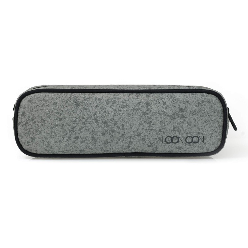 LOONLOON Pencil Case, Pen Case, Large Capacity, Simple, Round Zipper,