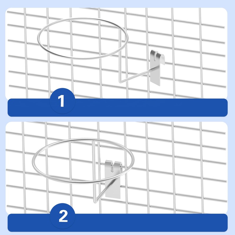 JoyHuaTrade 6 PCS Hat Displayer for Gridwall, Metal Gridwall Hat