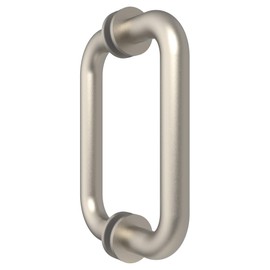 CRL 6" Brushed Nickel (BM Series) Tubular Back-To-Back Pull Handle