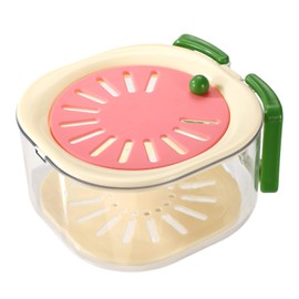 Fruit Washing Bowl, 6.3x5.9in Multifunctional Cleaner Strainer Spinner Washer for Kitchen Vegetables Wash, Containers & Fridge Storage, Colander for Outdoor Picnics (Pink)