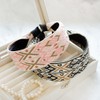 (2 types) Burnaby pattern ethnic wide hairband wide headband pink