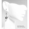 Small Turtle - 17x11mm - Silver alloy charm dangle earrings.